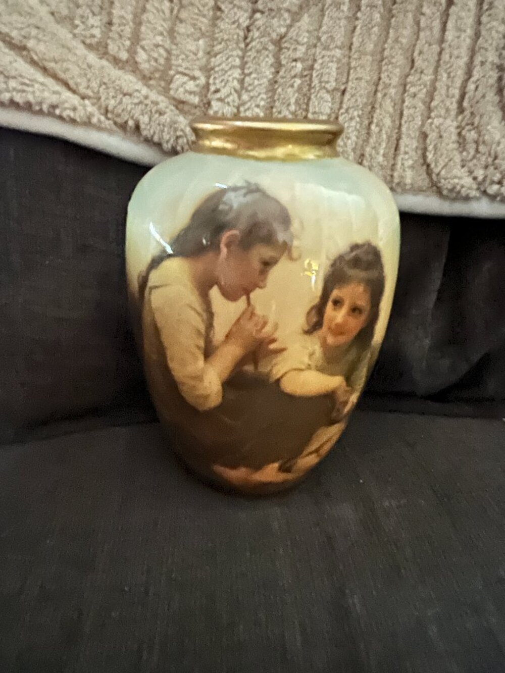 Vintage House Of Lloyd Friends Forever Porcelain Vase 8"
